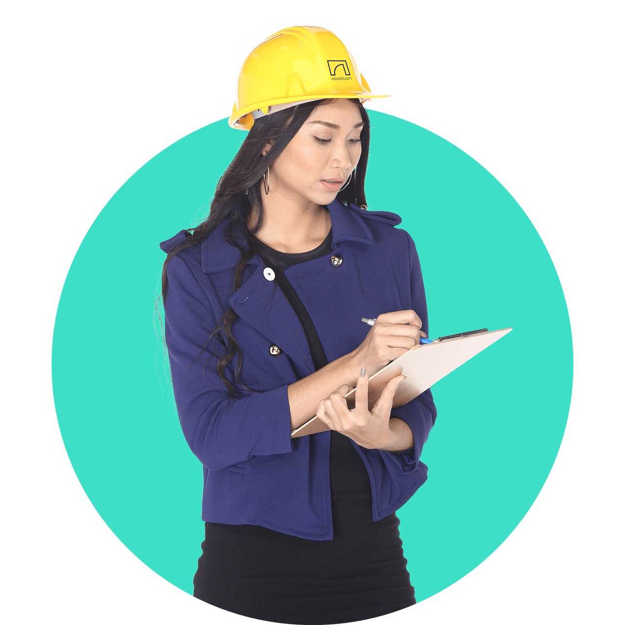 Surveyor with clipboard